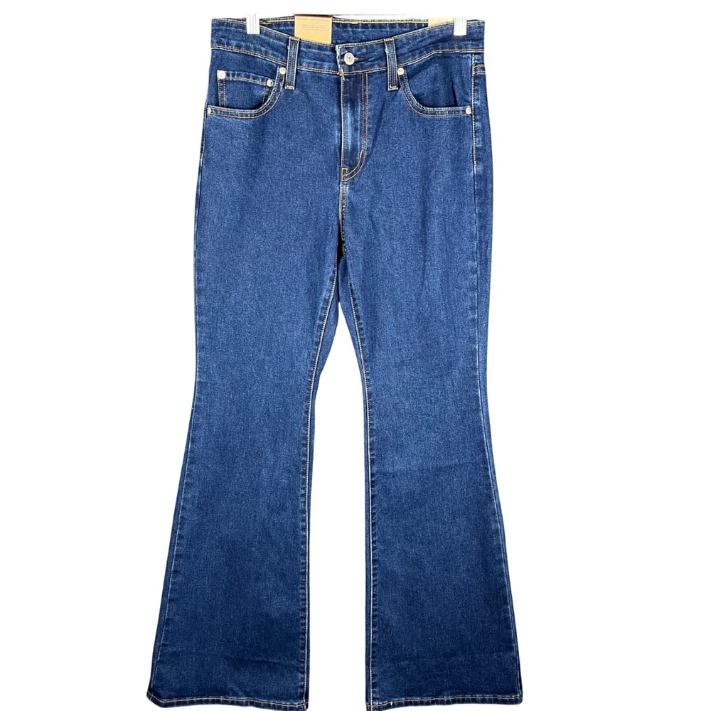Levi's 726 Flare Jeans Womens 28x30 Dark Blue‎ High Rise Stellar Stretch NEW